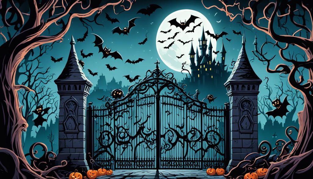 Nightmare Before Christmas scene coloring page