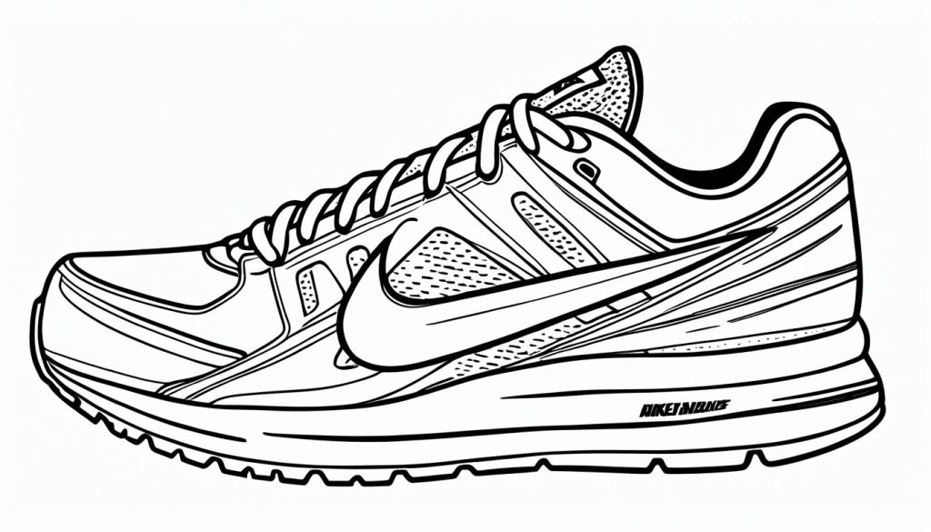 Nike coloring page download options