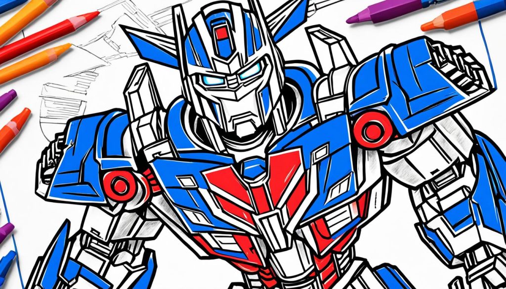 Optimus Prime Transformer Coloring Page
