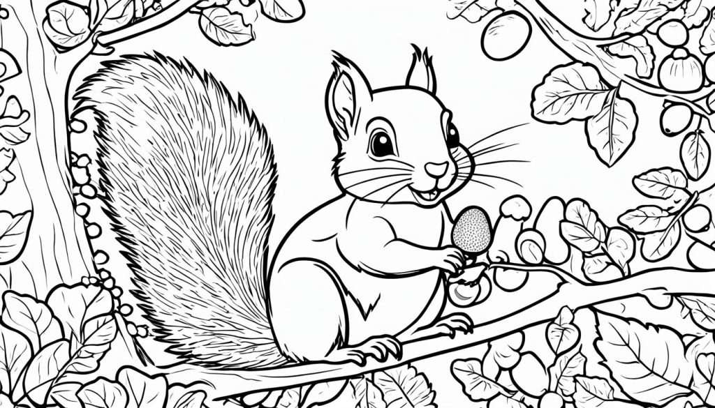 Personal squirrel color book