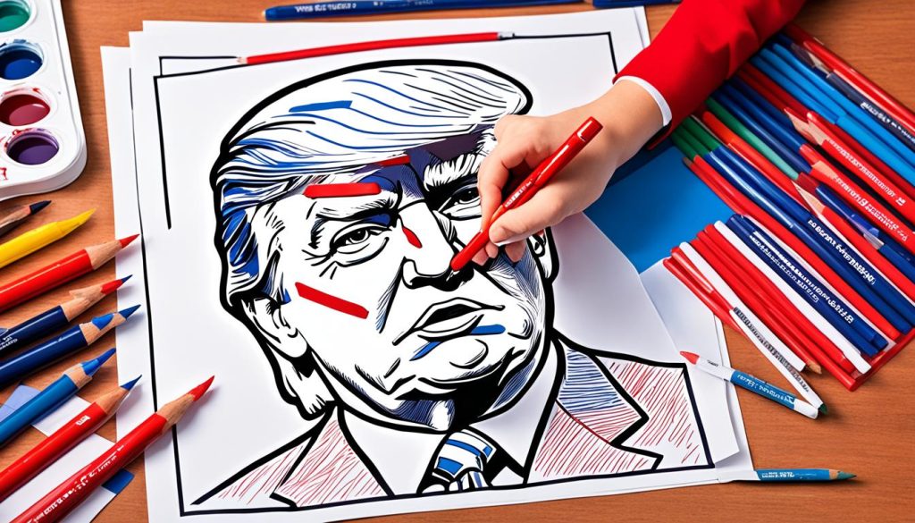 Personalizing Donald Trump Coloring Sheet
