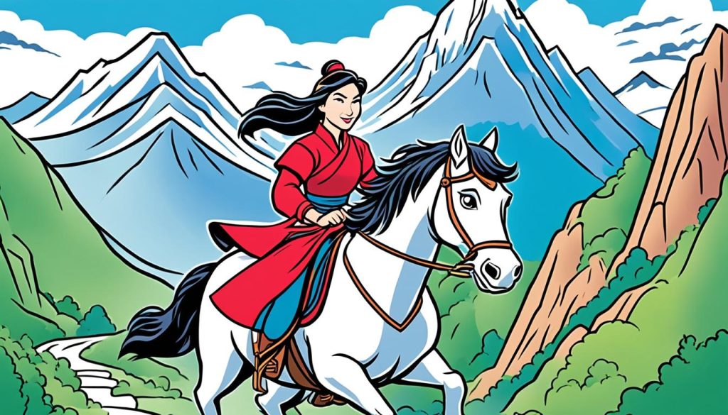 Printable Mulan Coloring Pages