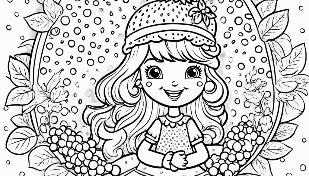 Printable Strawberry Shortcake coloring page