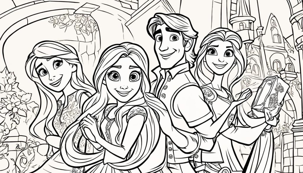 Printable Tangled coloring pages