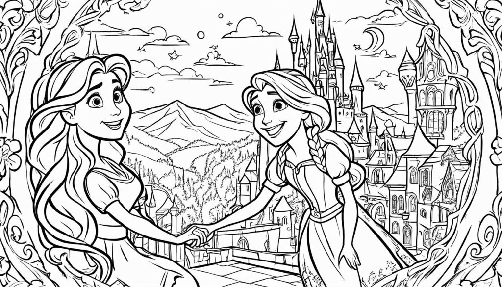 Printable Tangled coloring pages