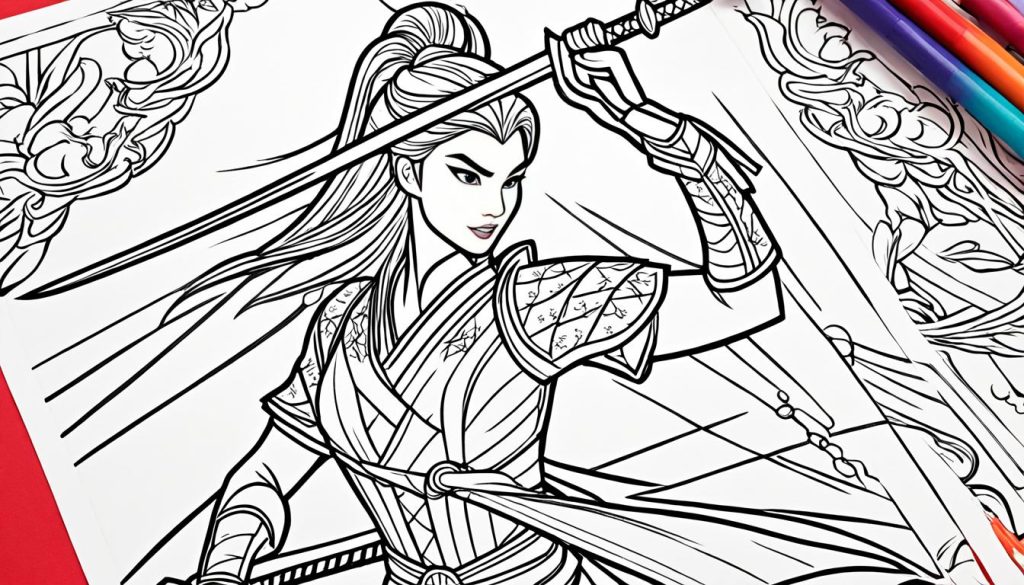 Properly prepared Mulan Coloring Page