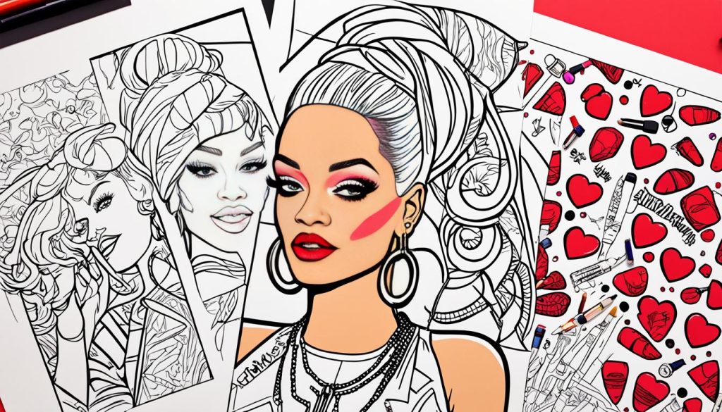 Rihanna Coloring Page