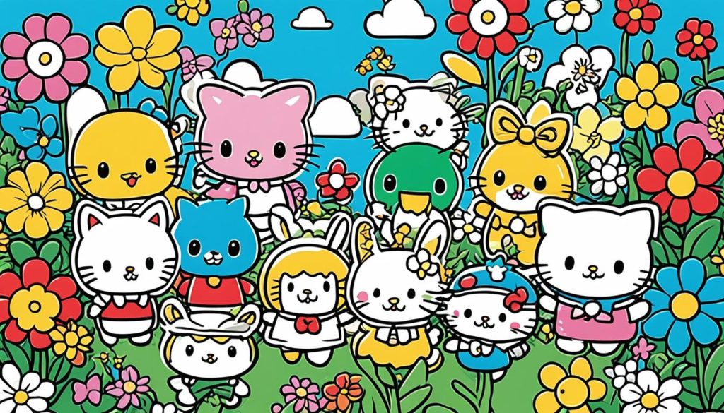 Sanrio character coloring pages
