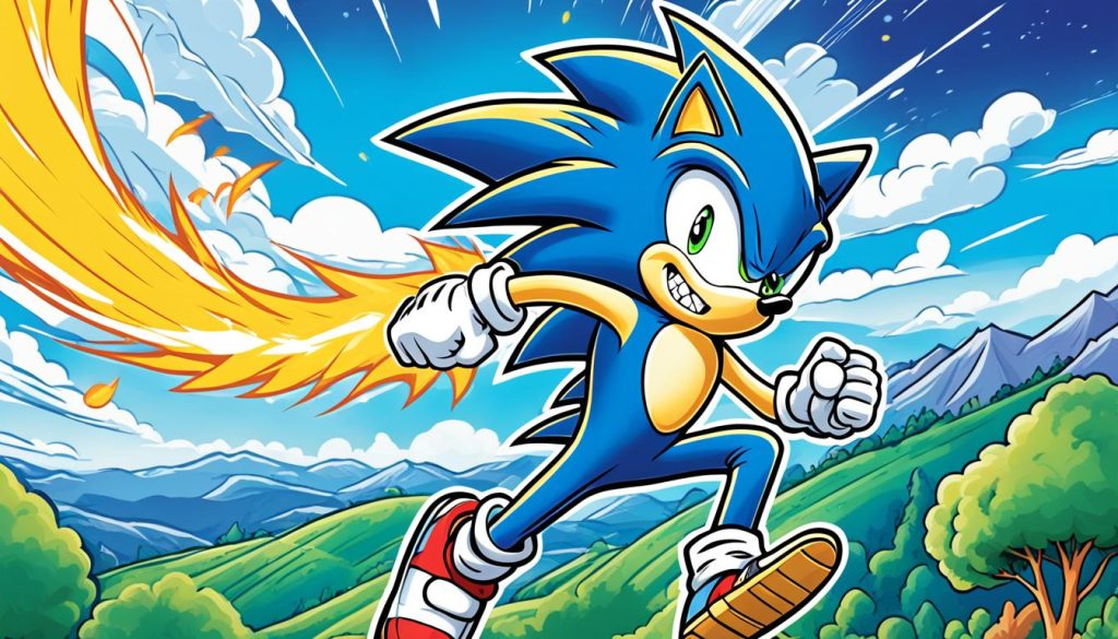 Sonic coloring image