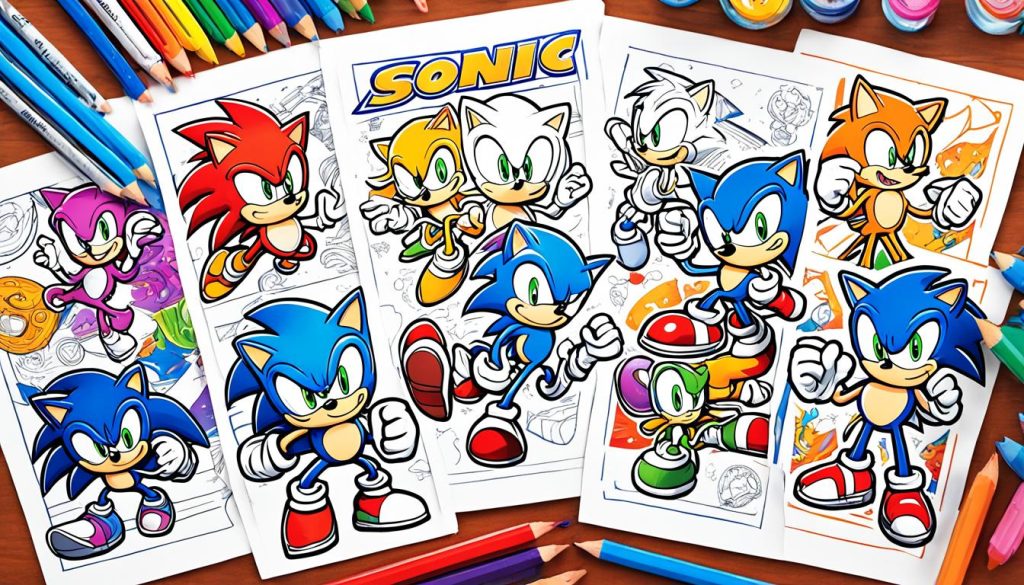 Sonic printable coloring page download and print instructions
