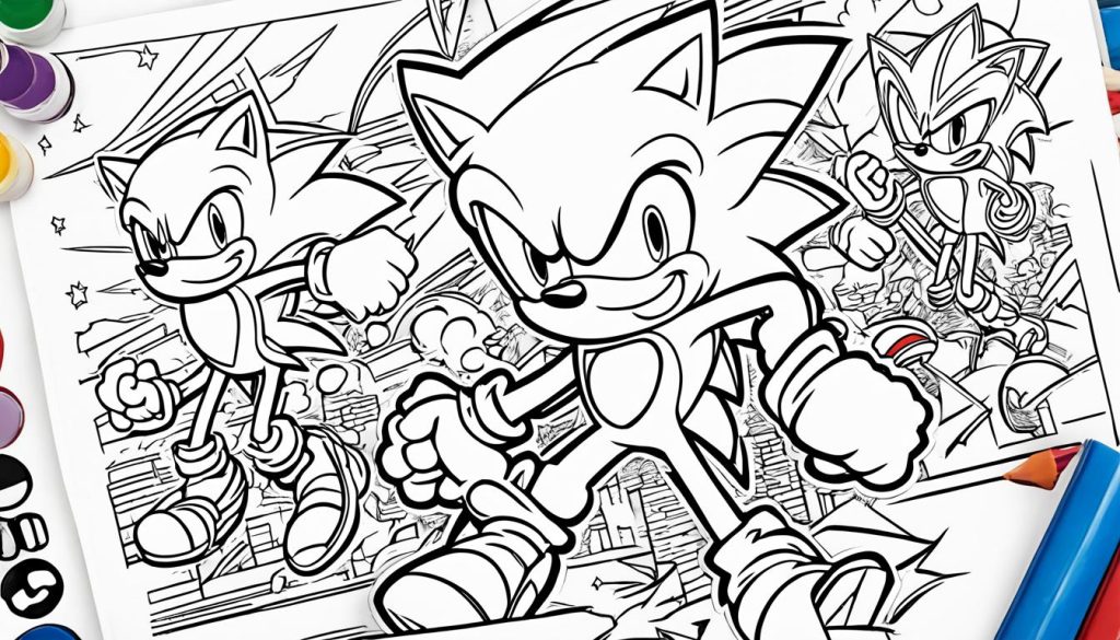 Sonic the Hedgehog Coloring Artwork