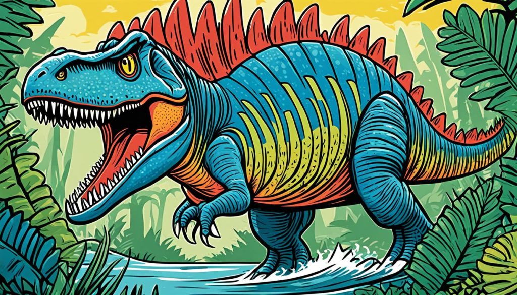 Spinosaurus illustration print