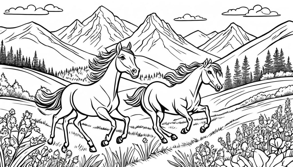 Spirit Riding Free Coloring Page