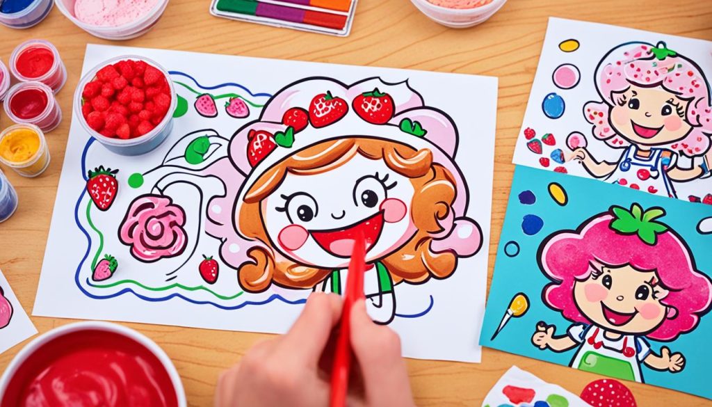Strawberry Shortcake coloring pages for DIY crafts