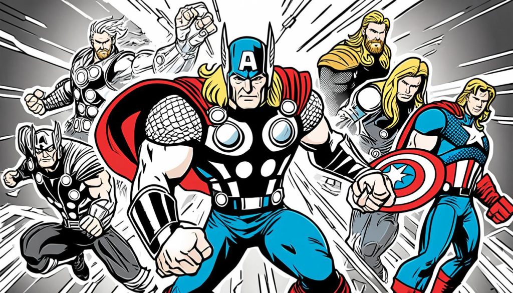 Thor and Avengers printable coloring pages