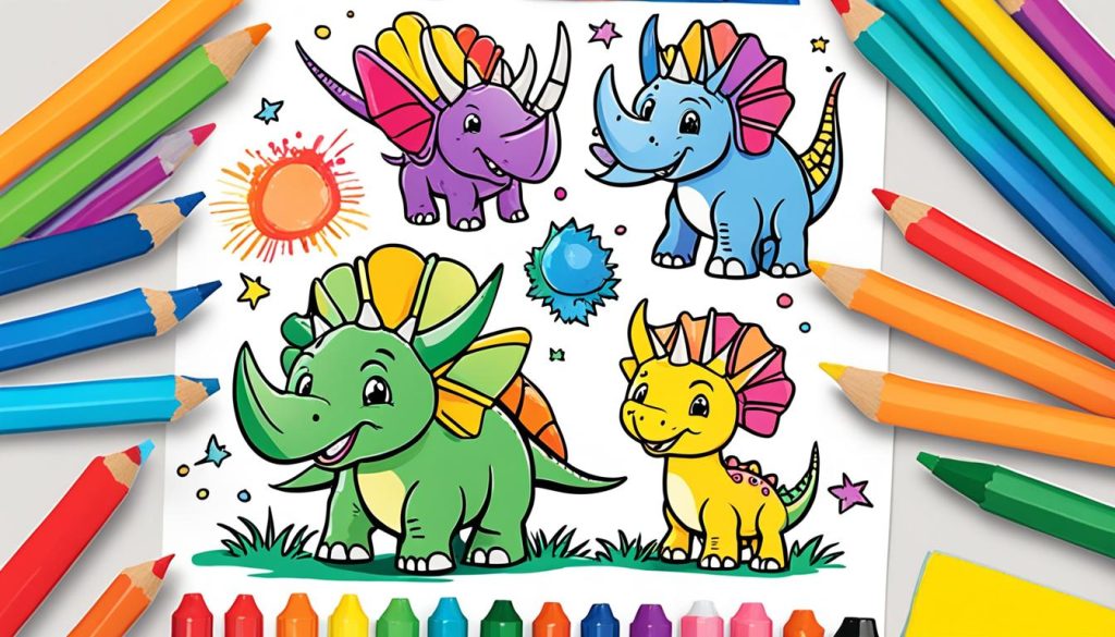 Triceratops Coloring Crafts
