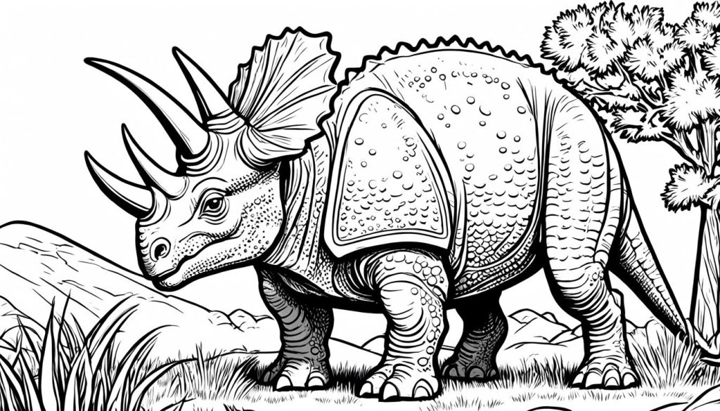 Triceratops Coloring Page