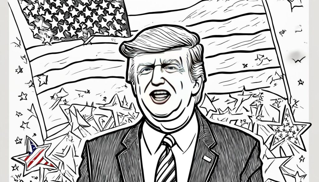 Trump 2024 Coloring Pages