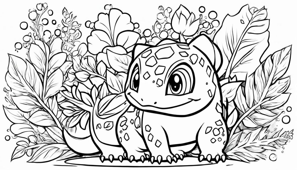 Unique Bulbasaur Coloring Picture
