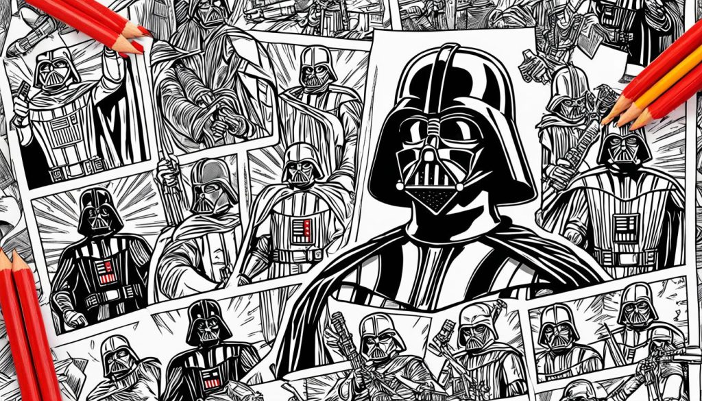 Variety of Darth Vader coloring pages