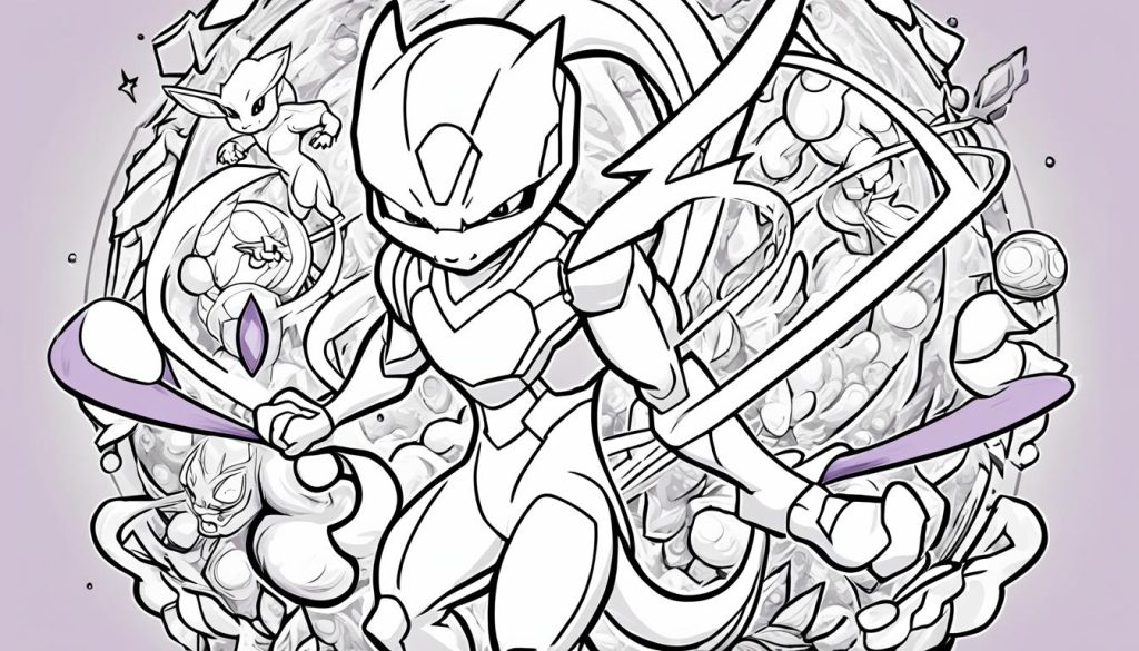 Variety of Mewtwo Coloring Sheets