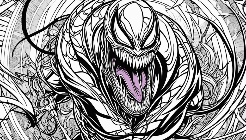 Venom coloring page for advanced colorists