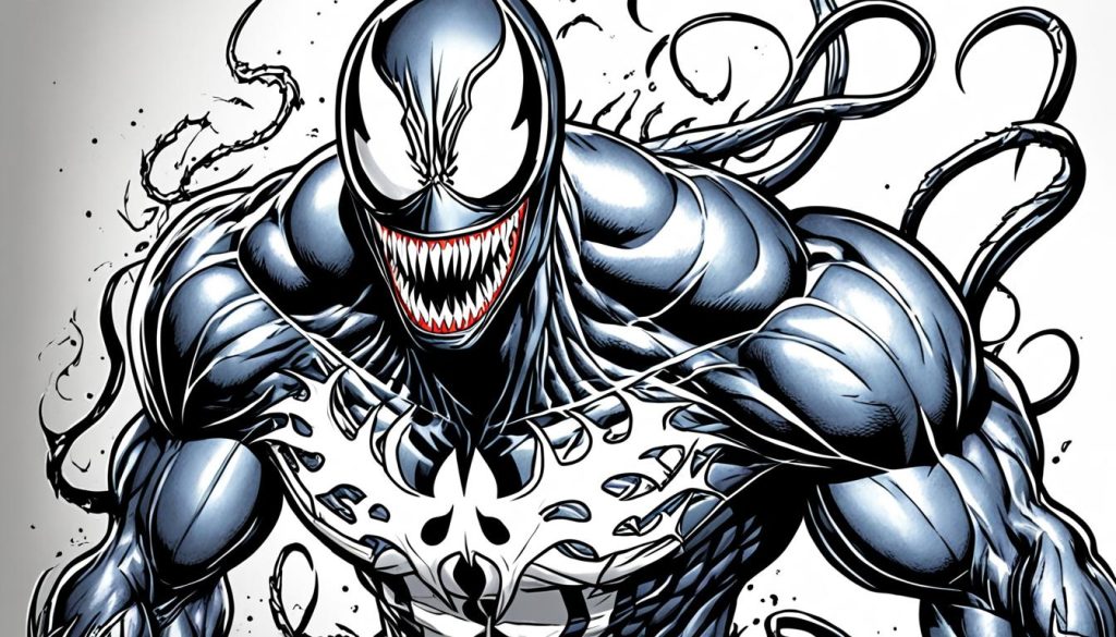 Venom coloring page for beginners