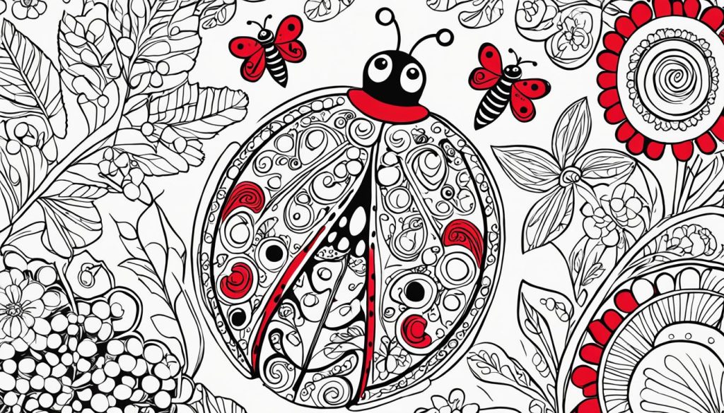 Vibrant Ladybug Coloring Design
