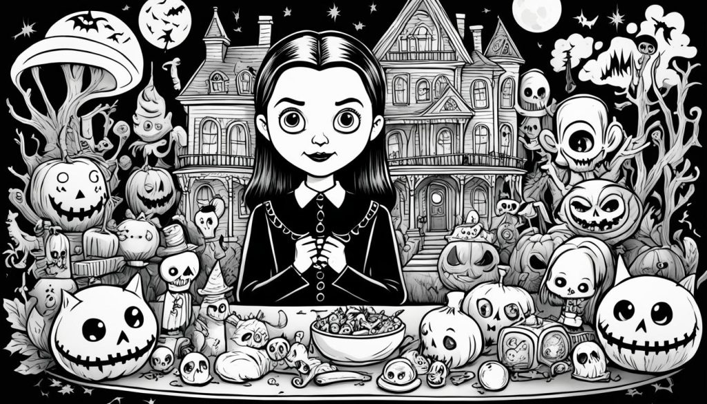 Wednesday Addams Coloring Pages