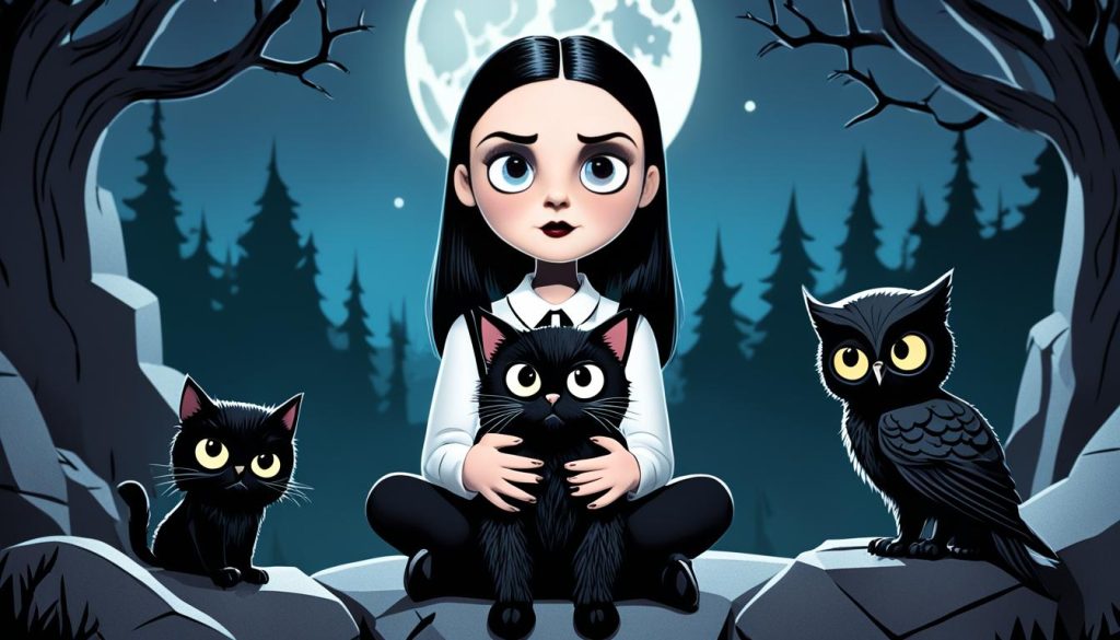 Wednesday Addams Printable Illustration