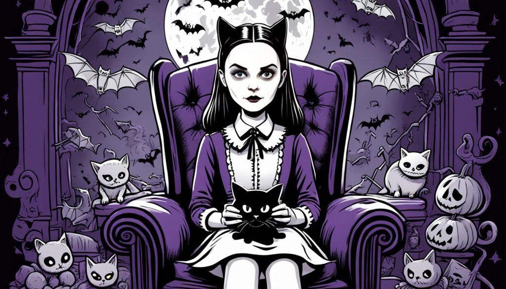 Wednesday Addams color book art print