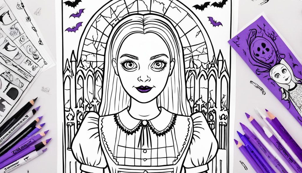 Wednesday Addams coloring pages