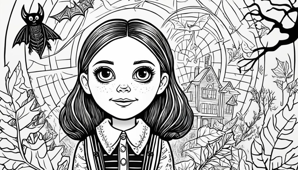 Wednesday Addams coloring pages