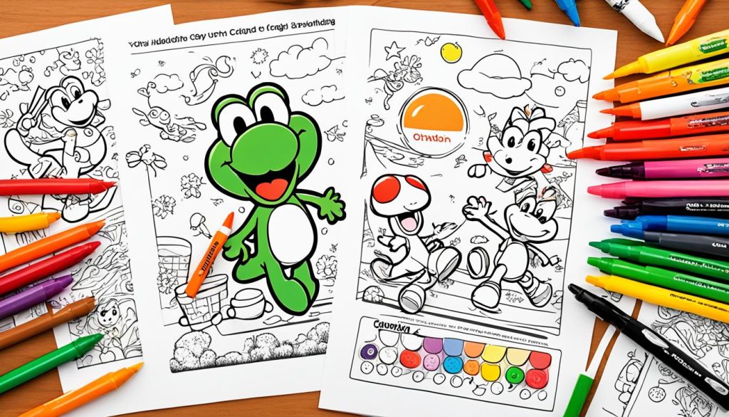 Yoshi color page activities