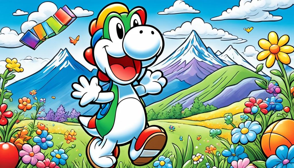 Yoshi coloring book illustrations
