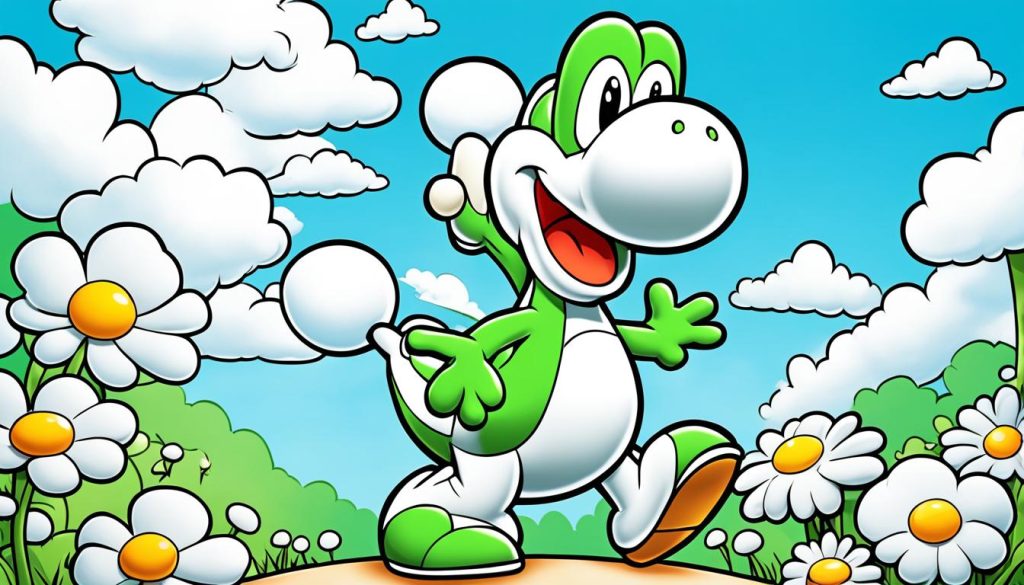 Yoshi coloring page sample