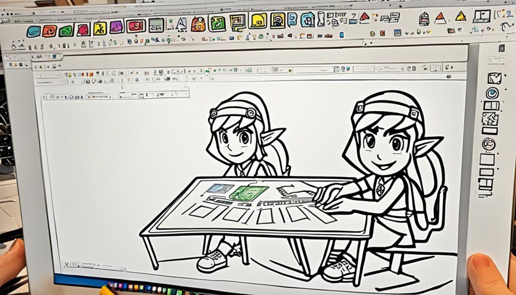 Zelda Coloring Page Setup