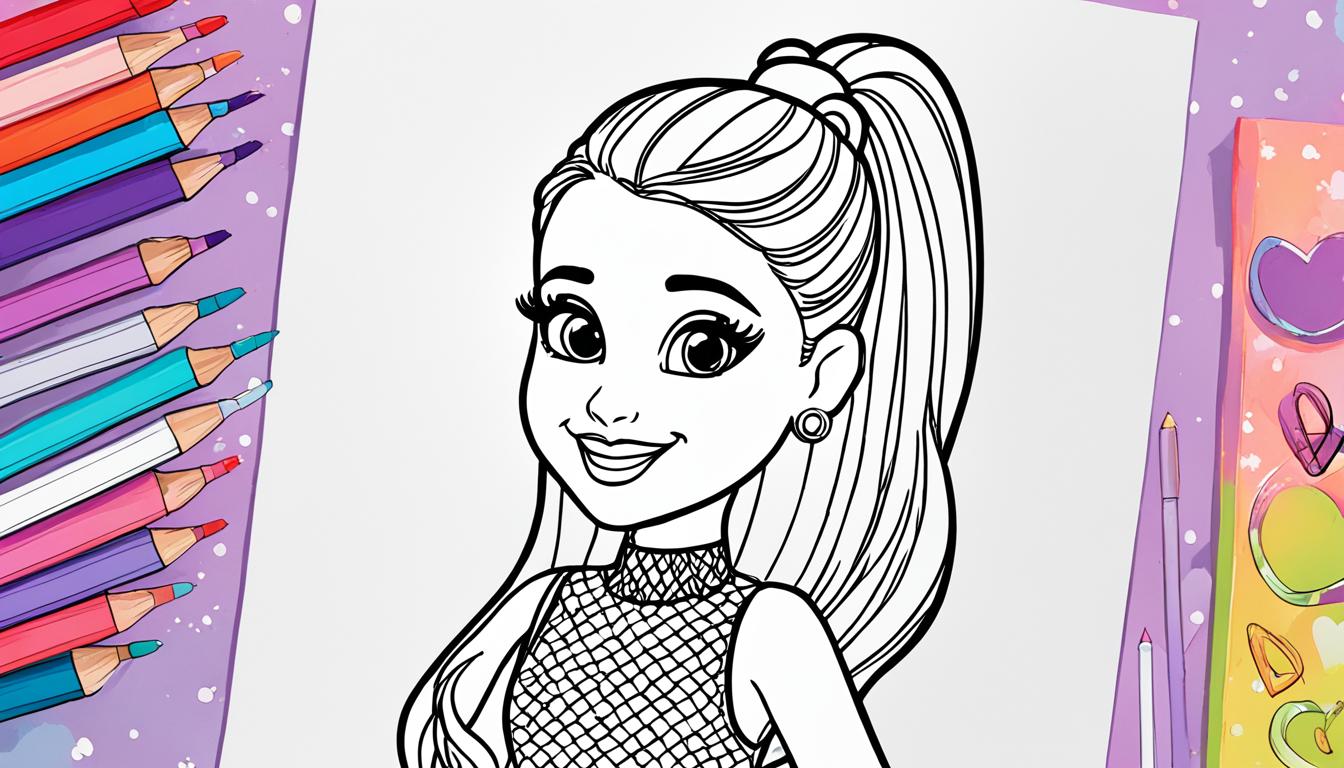 ariana grande coloring page