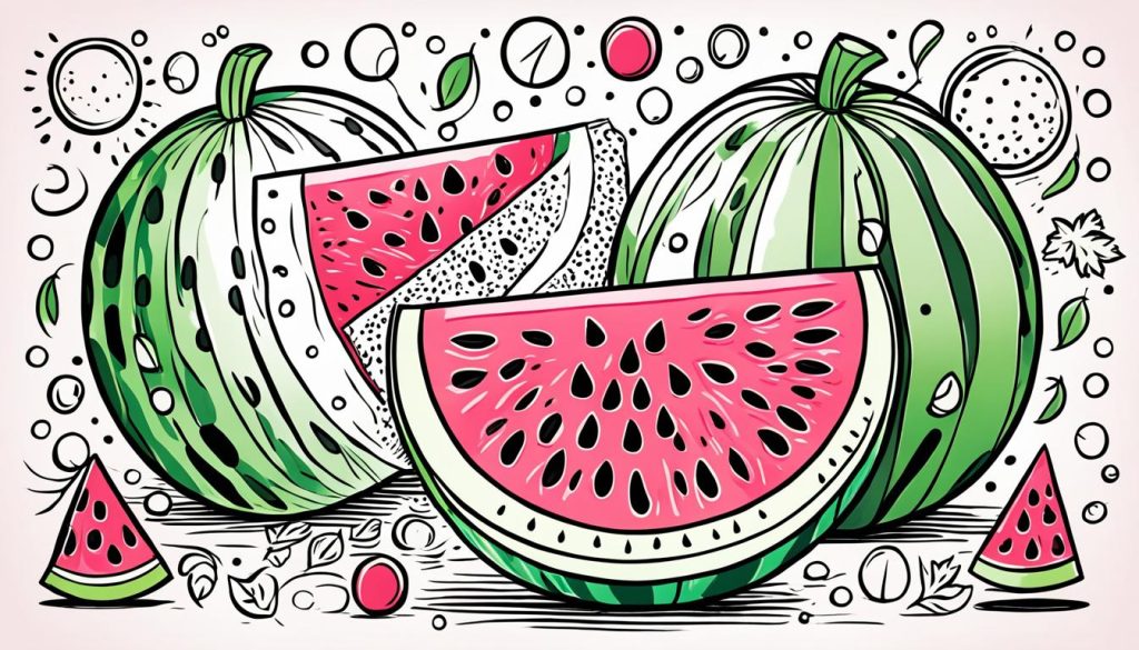 artistic watermelon coloring prints
