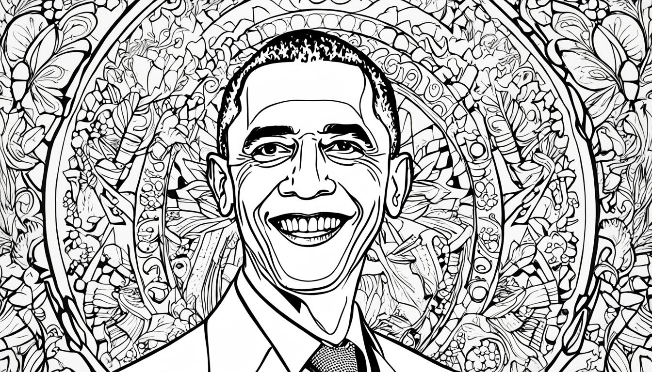 barack obama coloring page