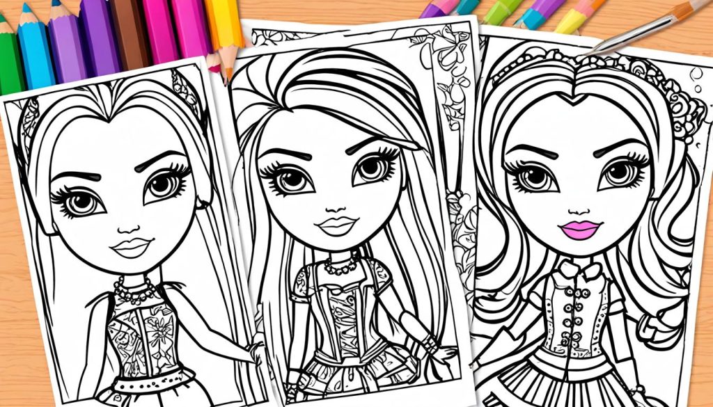 bratz dolls coloring templates