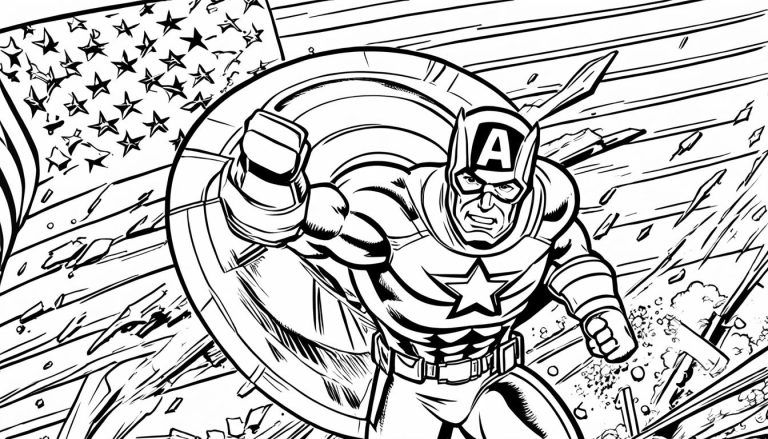Captain America Coloring Pages – Download Print Color Page