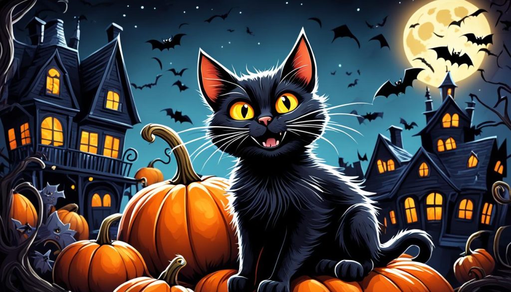 cat Halloween printable coloring pages