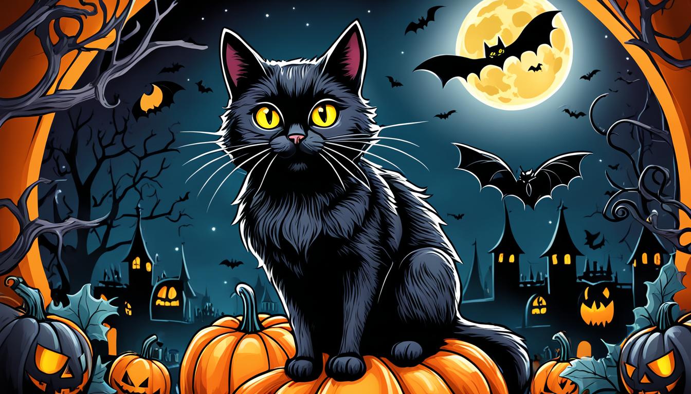 cat halloween coloring pages