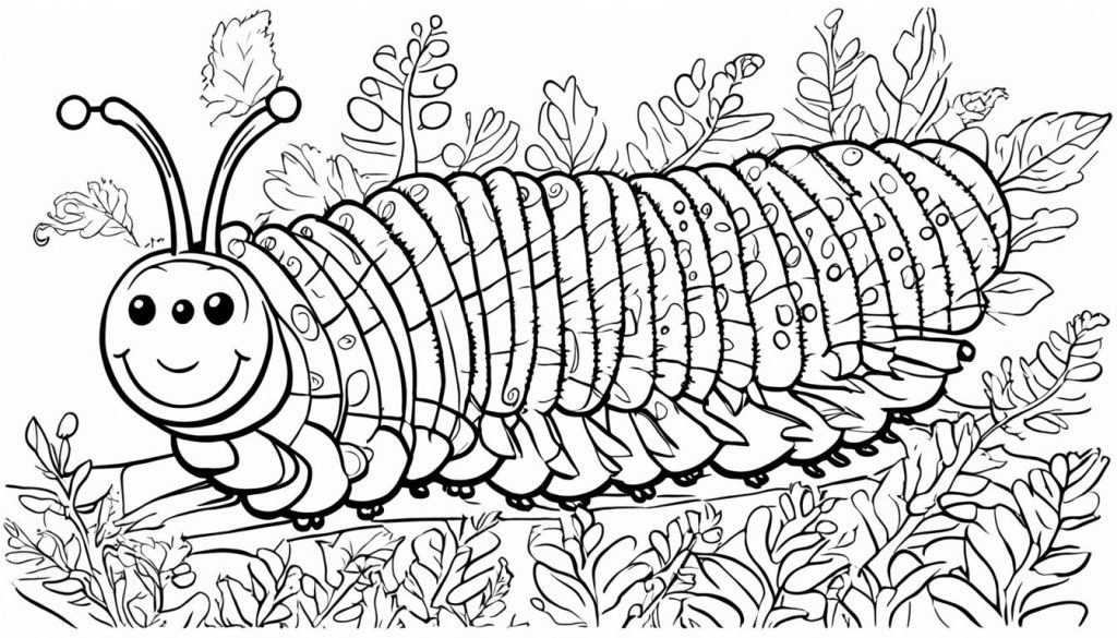 caterpillar coloring book for children