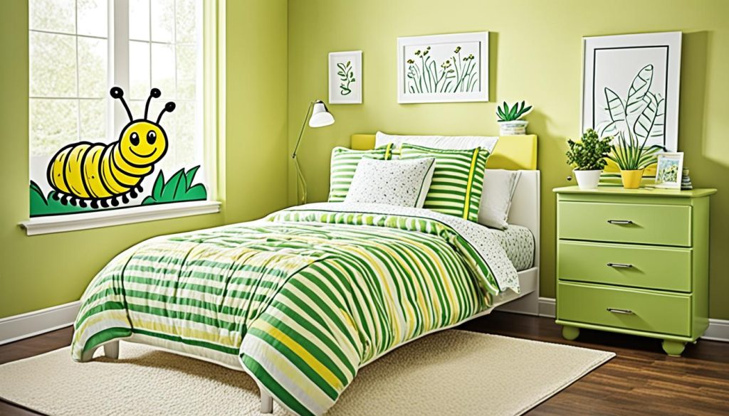 caterpillar coloring sheets used as decoration