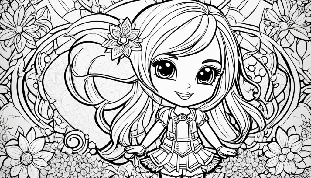 chibi coloring pages for adults