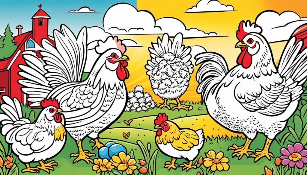 chicken themed coloring activities