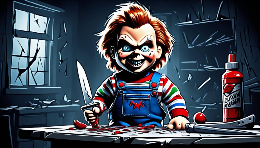 chucky coloring book illustration