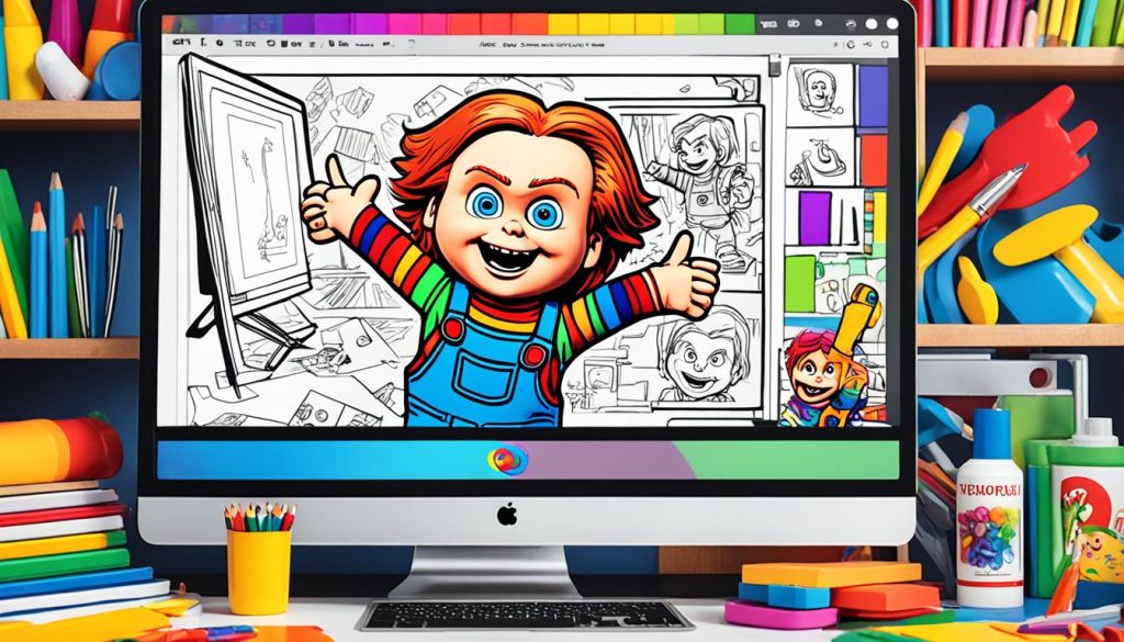 chucky coloring pages print process